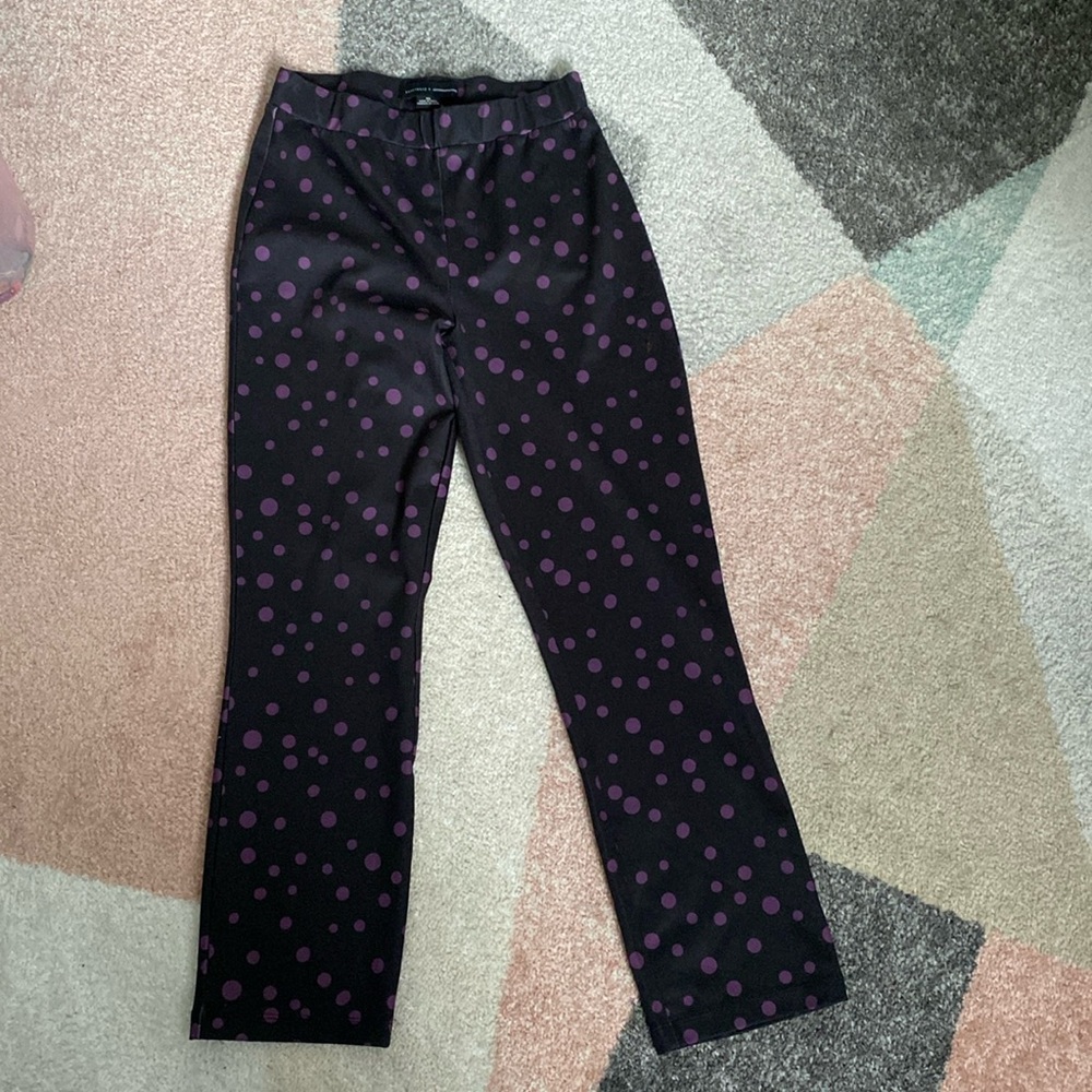 Anthropologie x Sanctuary Carnaby Cropped Polka Dot Flare Pants Women's Size XS
